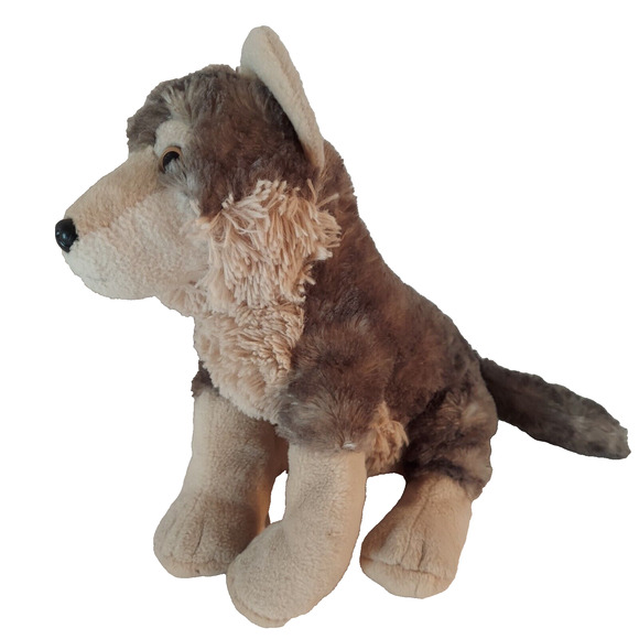 Wild Republic Timber Wolf Plush Stuffed Animal Brown Grey Plushie Toy 12” - Picture 3 of 11